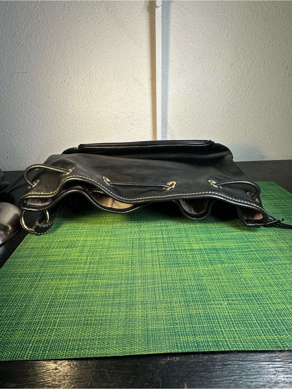 Dooney & Bourke Black Leather Drawstring Bucket Bag – Excellent Condition! - Picture 6 of 10